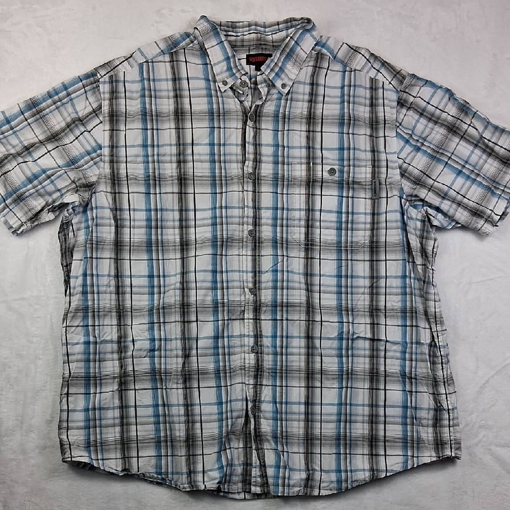 Wolverine Short Sleeve Plaid Button Down Shirt